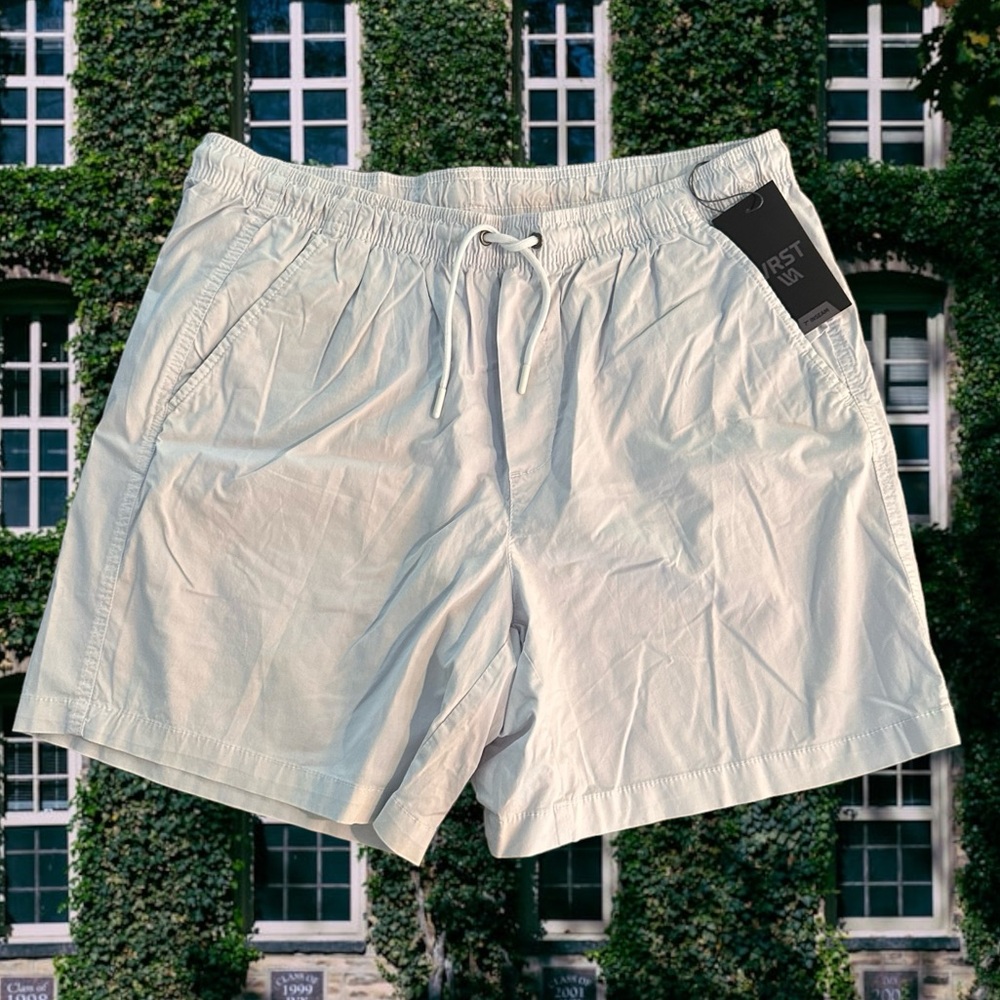 VRST men’s size XL easy fit stretch shorts custom dyed light tinted gray $50 new